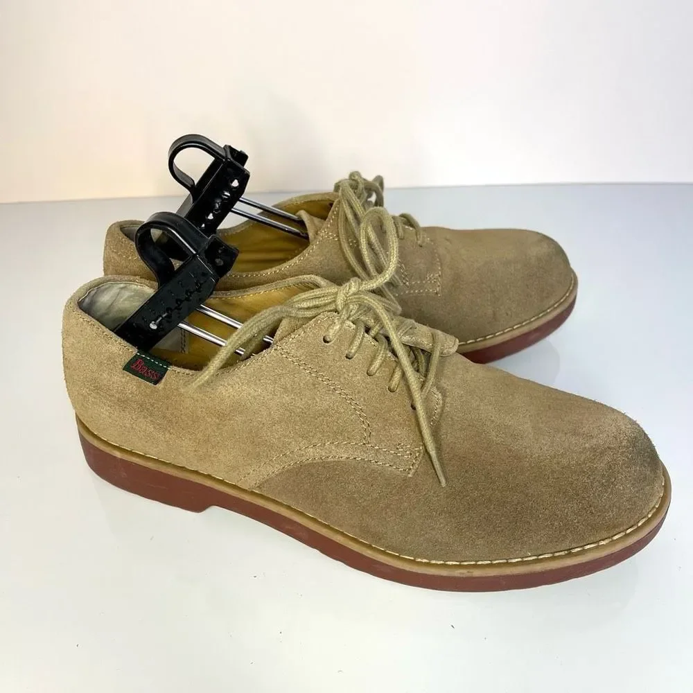 Bass Vintage Men’s Suede Leather Brown Lace Up Casual Sz 9D